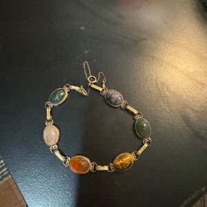 Elegant Multicolor Scarab Bracelet